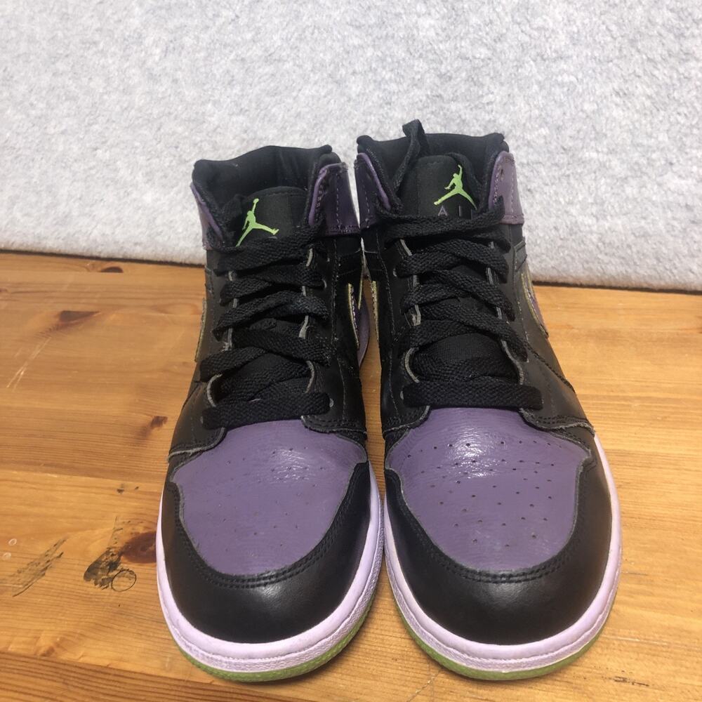NIKE Air Jordan 1 Retro Joker Night Vision Black Purple Green Shoes Size 5Y 2012 - Picture 2 of 13